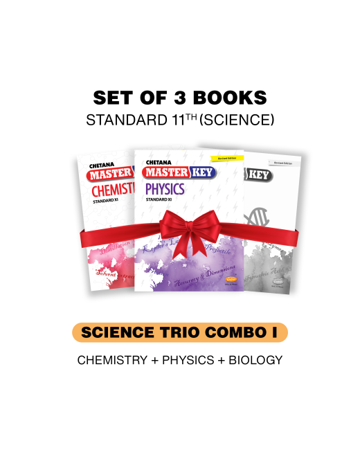 Chetana MasterKey Standard 11 Science Trio Combo I - Physics, Chemistry & Biology (Set of 3 Books)