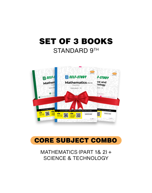 Chetana Self-Study Standard 9 | Set of 3 Books - Mathematics and Science