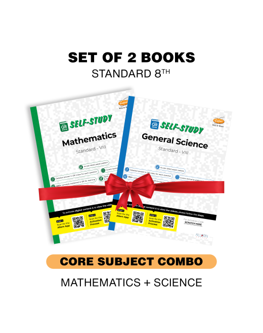 Chetana Self-Study Standard 8 | Set of 2 Books (Mathematics & Science)