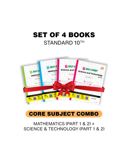 Chetana Self-Study Standard 10 | Set of 4 Books - Mathematics and Science