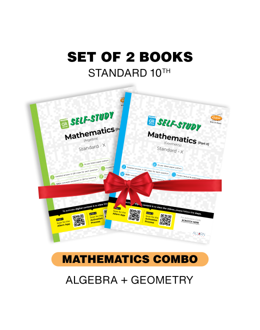 Chetana Self-Study Standard 10 | Set of 2 Books - Mathematics Combo